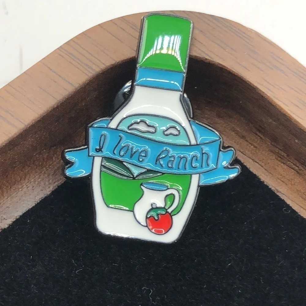 3/$25 Bottle of Ranch Dressing Pin “I Love Ranch” Hidden Valley Unisex